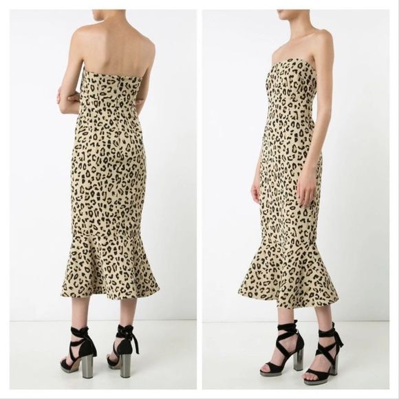 Cinq e sept Luna Leopard Mermaid Dress - Picture 8 of 9